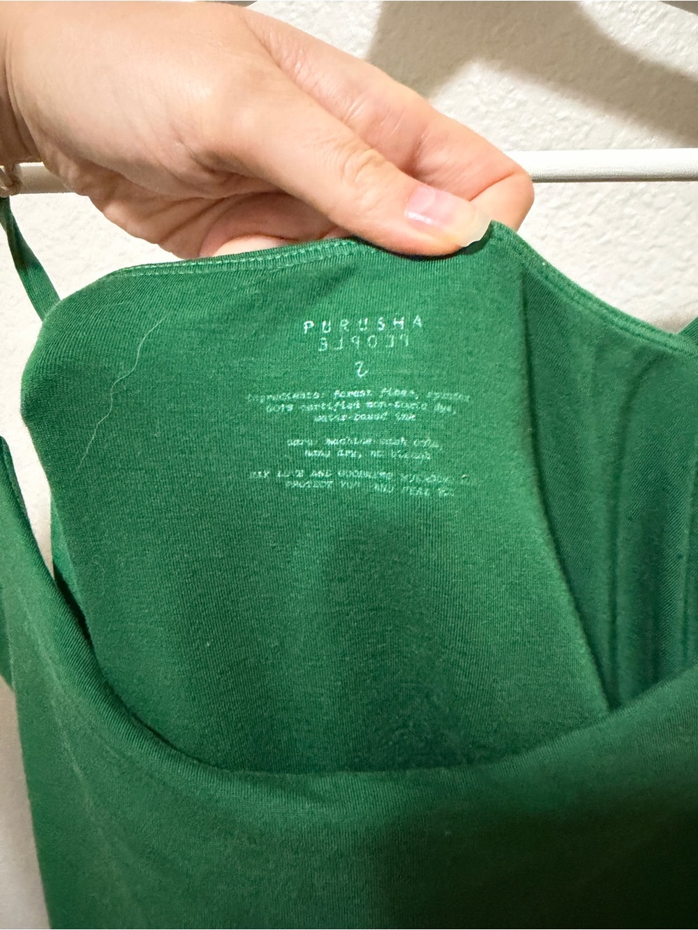 Purusha People Everyday Movement Dress Large Green Tencel Activewear - Picture 7 of 7